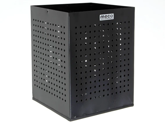 Cos gunoi birou patrat perforat negru H-30cm