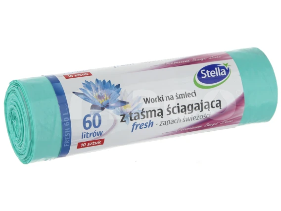 Saci menajeri fresh cu snur Stella 60 litri 10 bucati
