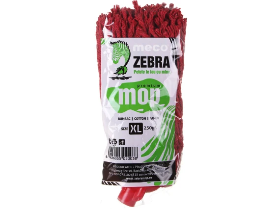 Rezerva mop bumbac Rosu Zebra 250gr