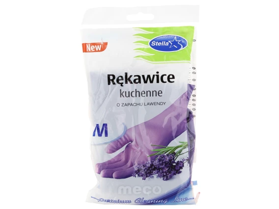 Manusi menaj lavanda cauciucate cu interior bumbac Stella (Large-L)