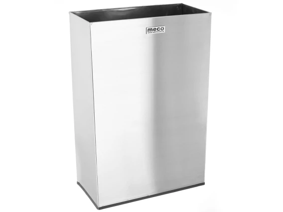 Cos gunoi inox satinat de perete Meco 25 litri H 43,5cm