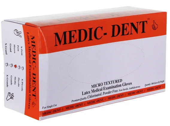 Manusi latex nepudrate Medic-Dent 100buc (Small-S)