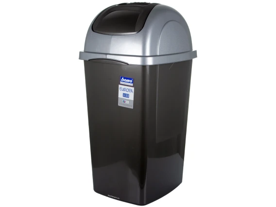 Cos gunoi push-bin gri Europa 33 litri H-60 cm