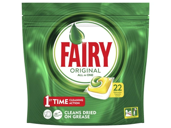 Detergent vase pentru masina de spalat Fairy All in One 22 capsule