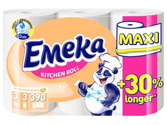 Prosop de hartie Emeka 3straturi 390foi 3role (Fruity Fresh)