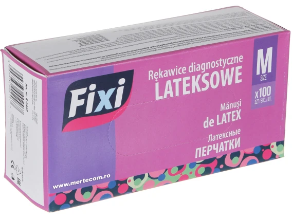 Manusi latex pudrate Fixi 100buc M