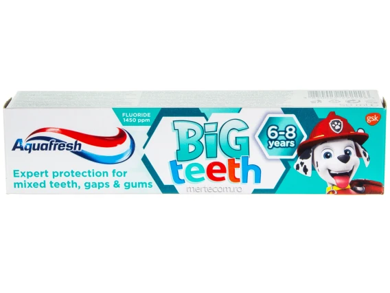 Pasta de dinti pentru copii Aquafresh Big Teeth 6-8 ani 50ml
