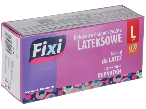 Manusi latex pudrate Fixi 100buc L