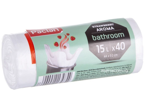 Saci menajeri parfumat cu maner Paclan 15 litri 40 bucati