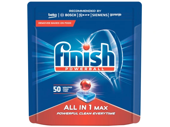 Detergent vase pentru masina de spalat Finish All in One 50 tablete
