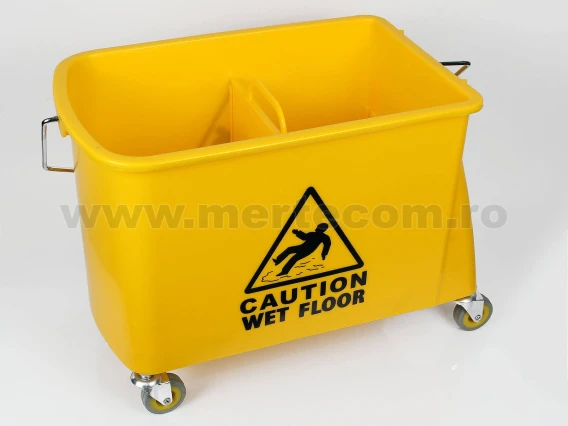 Carucior curatenie storcator profesional, separator si roti cauciuc Meco 20L