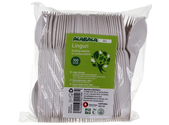 Linguri biodegradabile de unica folosinta 100/set