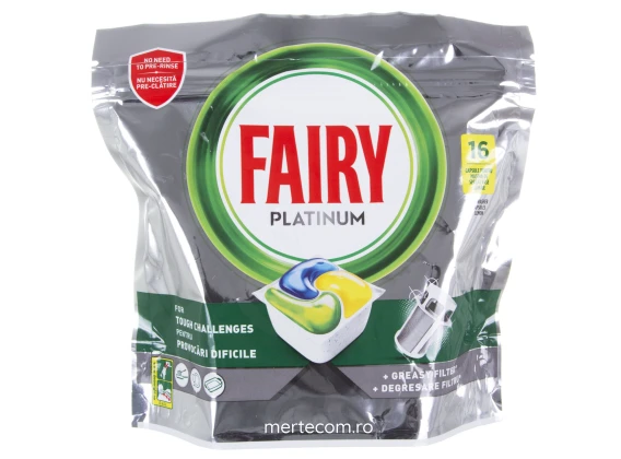 Detergent vase pentru masina de spalat Fairy Platinum 16buc