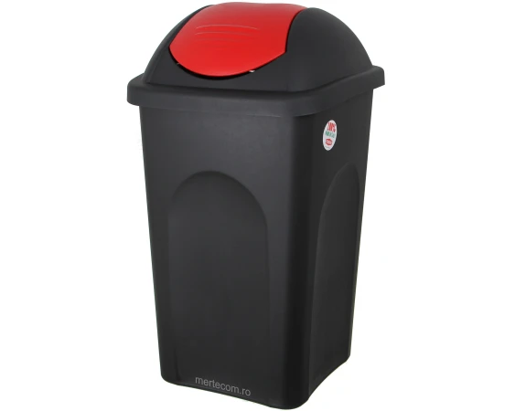 Cos gunoi colectare selectiva Black Multi 60 litri H-67 cm (Rosu)