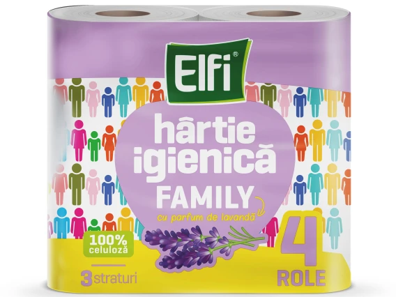 Hartie igienica Elfi 4role 3straturi (Lavanda)