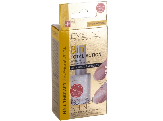 Tratament pentru unghii Eveline 8in1 12ml (Gold Particles)