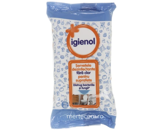 Servetele dezinfectante pentru suprafete Igienol 40bucati