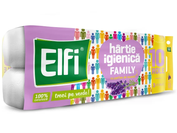 Hartie igienica Elfi 10role 3straturi (Lavanda)