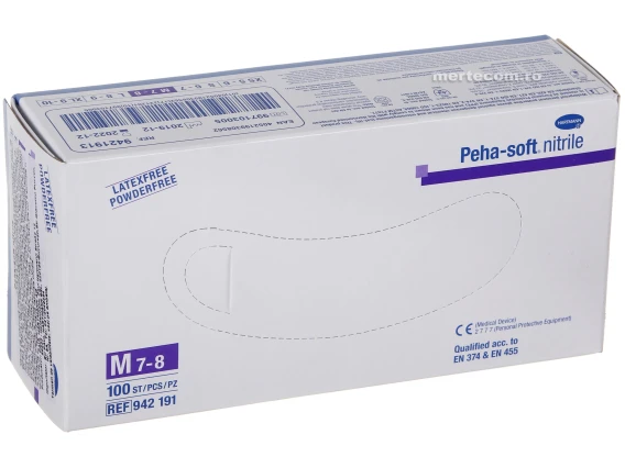 Manusi nitril nepudrate albastre Peha-soft 100buc M