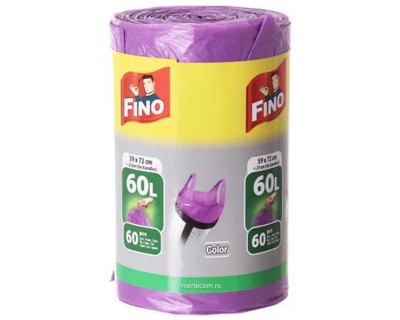 Saci menajeri cu maner Fino 60 litri 60 bucati