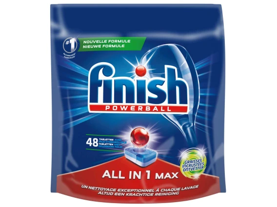 Detergent vase pentru masina de spalat Finish All in One Max 48 tablete