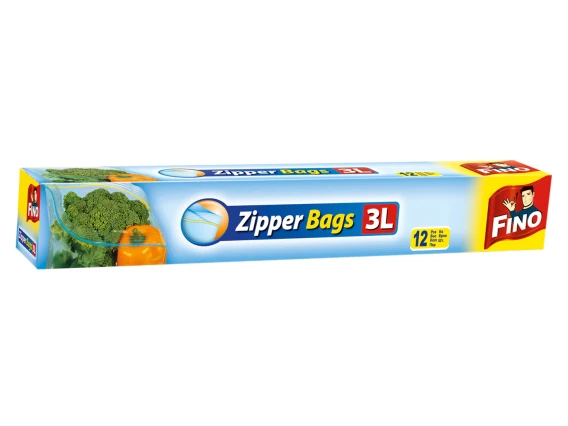 Pungi cu inchidere etansa Fino Zipper 3litri 12bucati