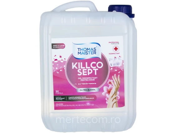 Gel dezinfectant pentru maini 75% alcool Killco Sept 5litri