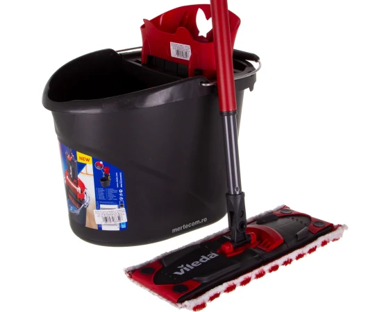 Galeata cu storcator si mop plat Vileda Ultramax