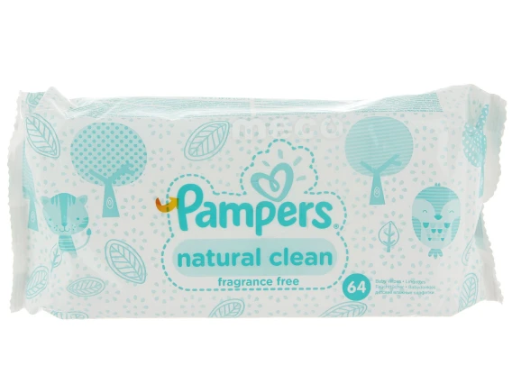 Servetele umede Pampers Natural Clean 64buc