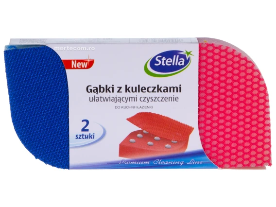 Burete suprafete delicate cu bila pt. baie si bucatarie Stella 2buc