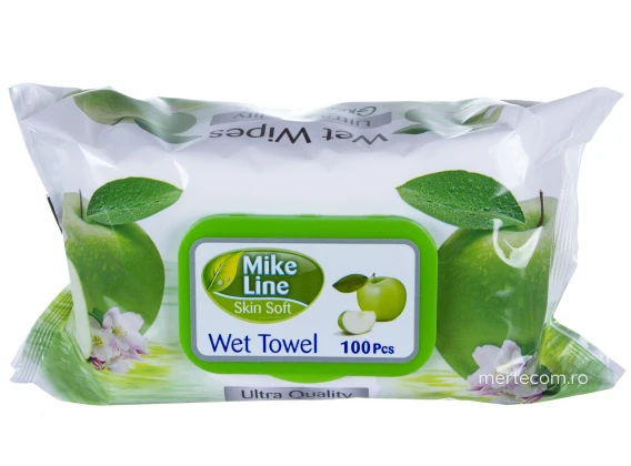 Servetele umede cu capac Mike Line Green Apple 100bucati