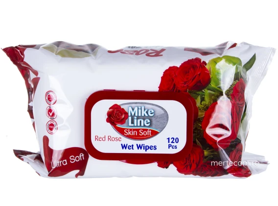 Servetele umede cu capac Mike Line Red Rose 120bucati