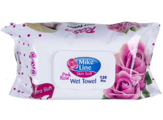 Servetele umede cu capac Mike Line Pink Rose 120bucati