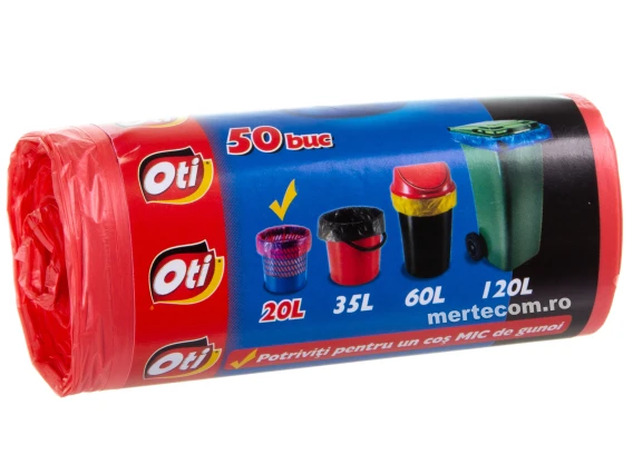 Saci menajeri Oti rosii 20 litri 50 bucati
