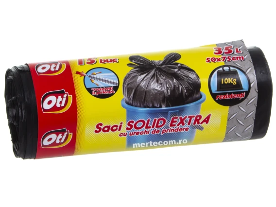 Saci gunoi Oti Solid Extra 35 litri 15 bucati