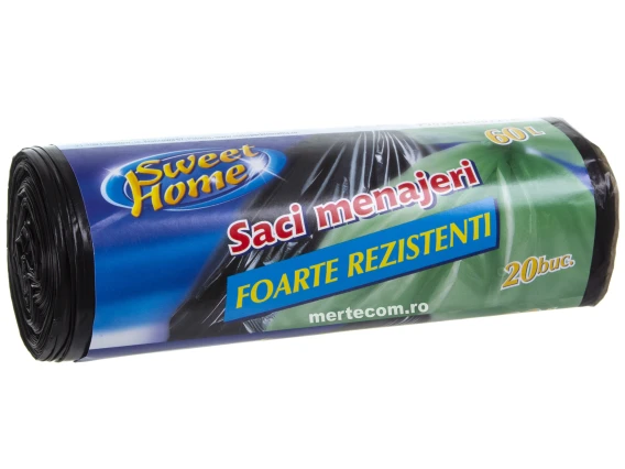 Saci menajeri ultrarezistenti Sweet Home 60 litri 20bucati