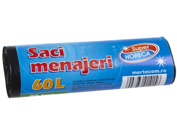 Saci menajeri Eco Super Horeca 60 litri 20 bucati