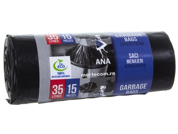 Saci menajeri ultrarezistenti Anna 35 litri 15 bucati