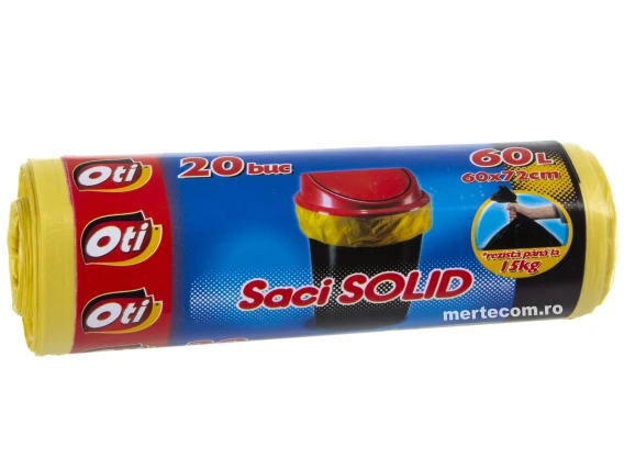 Saci menajeri Oti Galbeni 60 litri 20 bucati