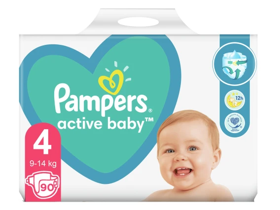 Pampers active baby numarul 4 90 bucati