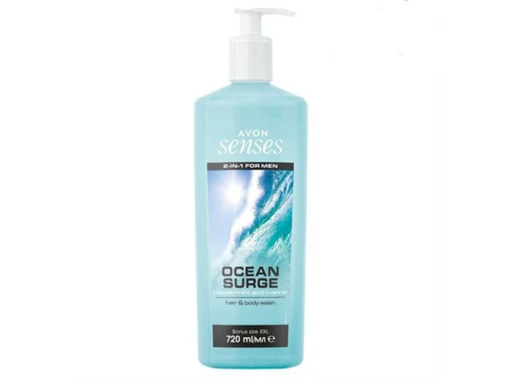 Sampon si gel de dus 2in1 Avon Senses Men 720ml (Ocean Surge)