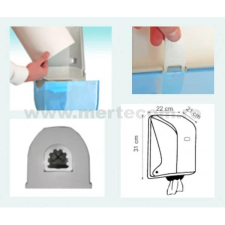 Dispenser prosop rulou satinat Meco
