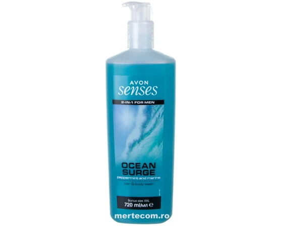 Sampon si gel de dus 2in1 Avon Senses Men 720ml (Ocean Surge)