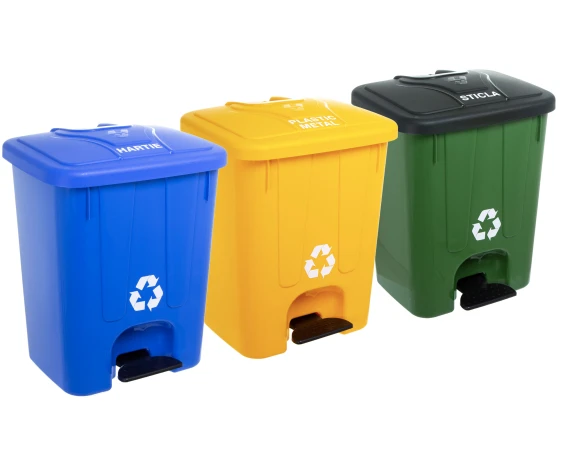 Set cosuri colectare selectiva Meco TRIO 3x40 litri H-50cm