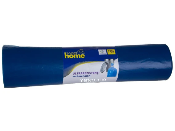 Saci menajeri 120L 25buc ultrarezistenti albastri Sweet Home