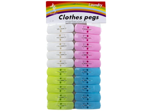Clesti plastic pentru rufe 20bucati