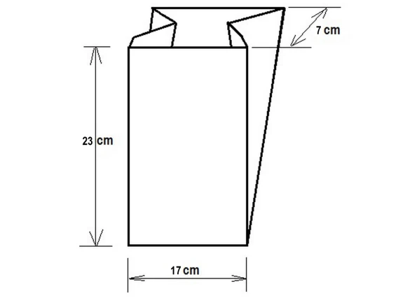 Pungi de hartie natur 17x7x23cm 1000bucati