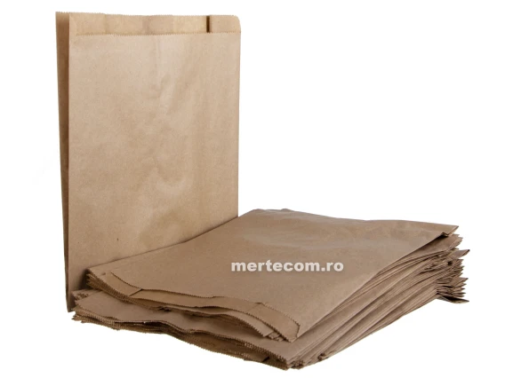 Pungi de hartie natur 22x7x31cm 1000bucati