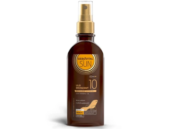 Ulei bronzant pentru plaja Gerovital Sun SPF10 150ml