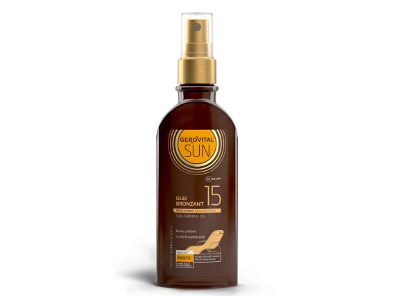 Ulei bronzant pentru plaja Gerovital Sun SPF15 150ml